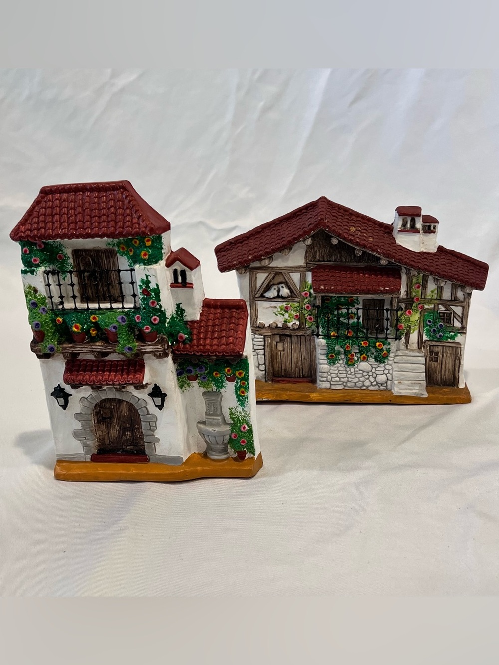 Cerámicas Martínez Spanish Ceramic House Wall Plaques Set 2 Made in Spain